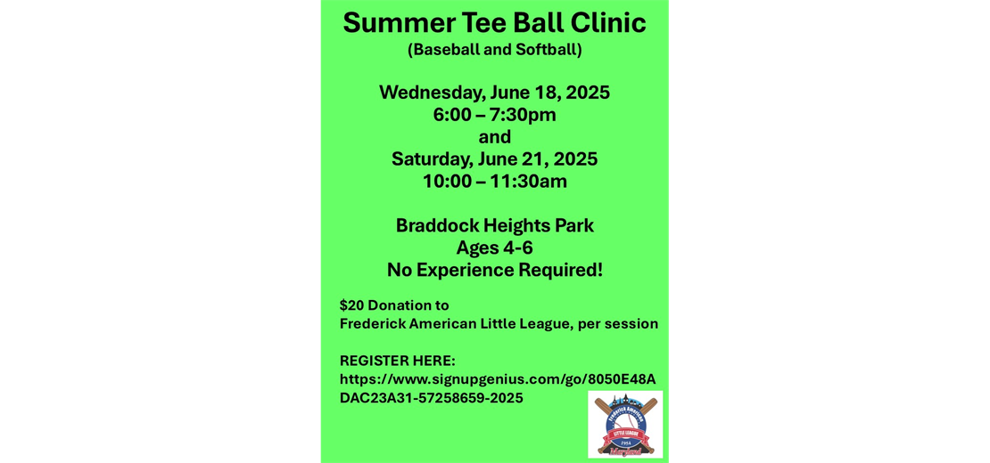TEE BALL CLINICS